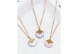 Collier Cube rose