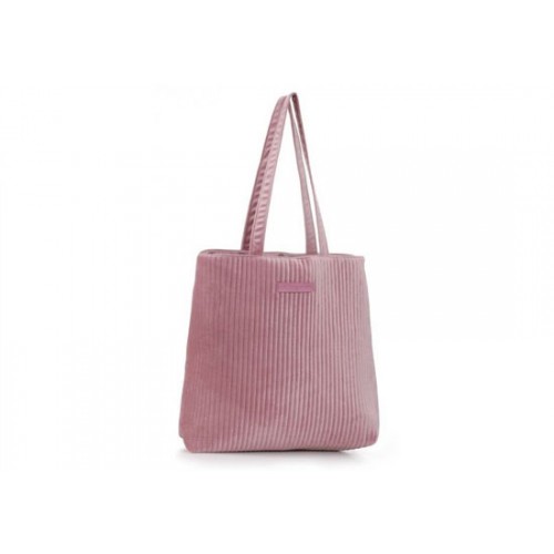 Sac tote velours rose