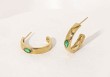 Boucles d'oreilles Cosmic hoop (blanc ou vert)