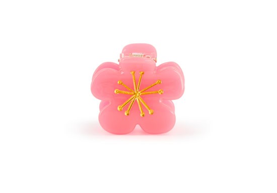 Mini pince Fleur de Sakura - Rose fluo