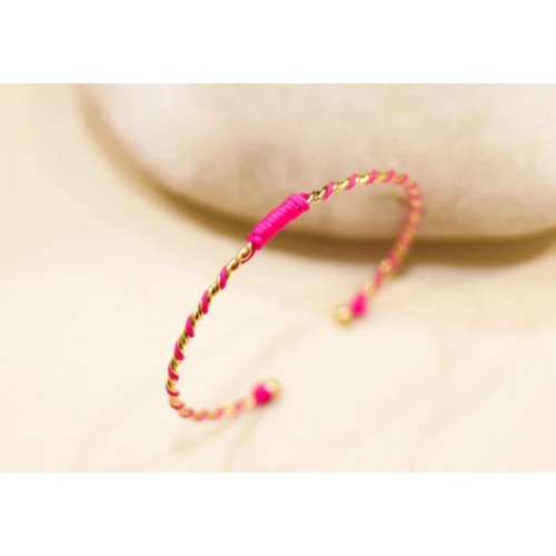 Bracelet jonc Malone Fuchsia