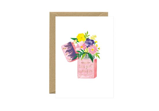 Carte postale Birthday Flower Lighter