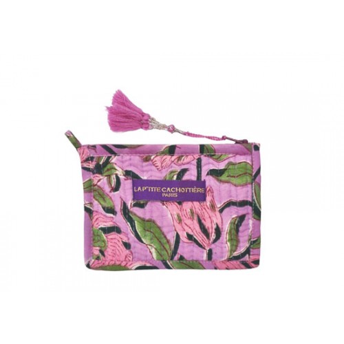 Petite pochette India mauve