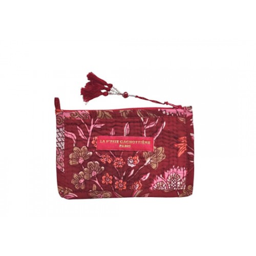 Petite pochette India bordeaux