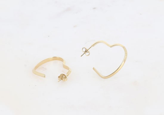 Boucles d'oreilles Dorisia coeur