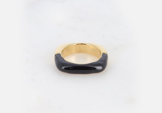 Bague Alma Square - noir