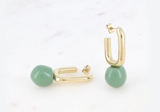 Boucles d'oreilles Cacie - vert