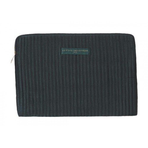 Pochette ordinateur 13'' velours vert