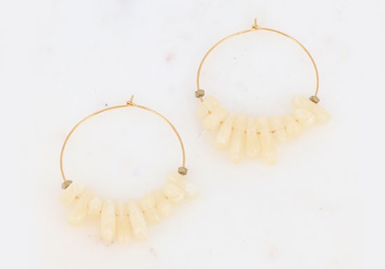 Boucles d'oreilles Othniela - Blanc