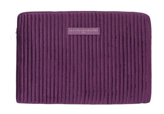 Pochette ordinateur 13'' velours violet