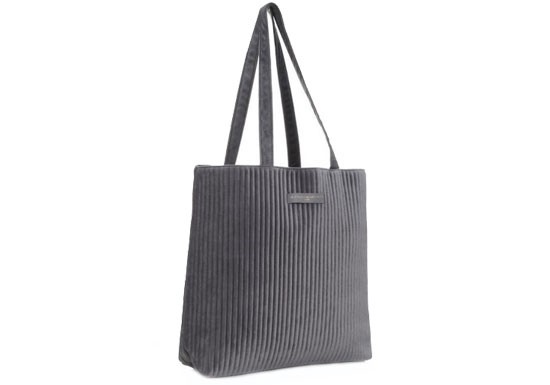 Sac tote velours Gris