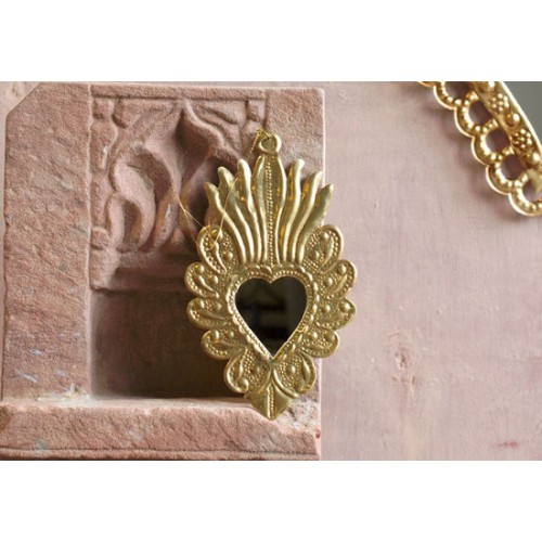 Miroir Ex-Voto Fire heart