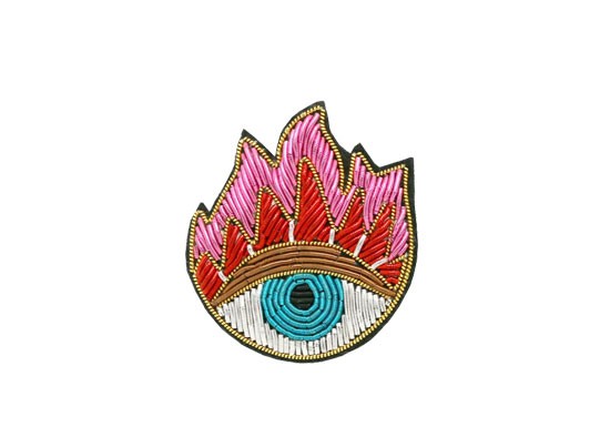 Broche Eye on fire