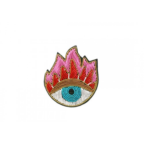 Broche Eye on fire