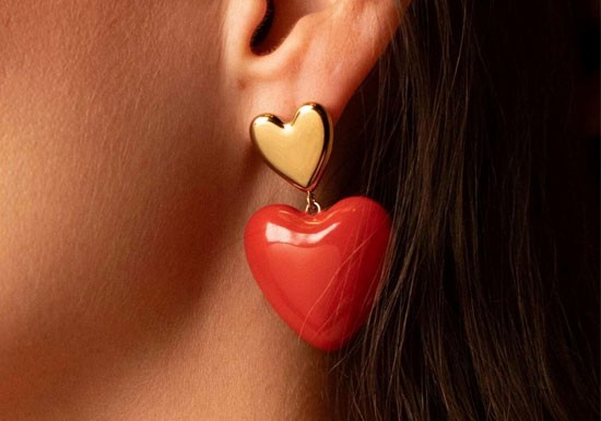 Boucles d'oreilles French Kiss Double