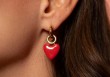 Boucles d'oreilles Raquel (rouge ou noir)