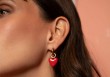 Boucles d'oreilles Raquel (rouge ou noir)