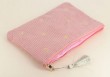 Pochette velours cotelé - Etoiles et lune, rose