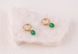 Boucles d'oreilles Noelynn - agate verte